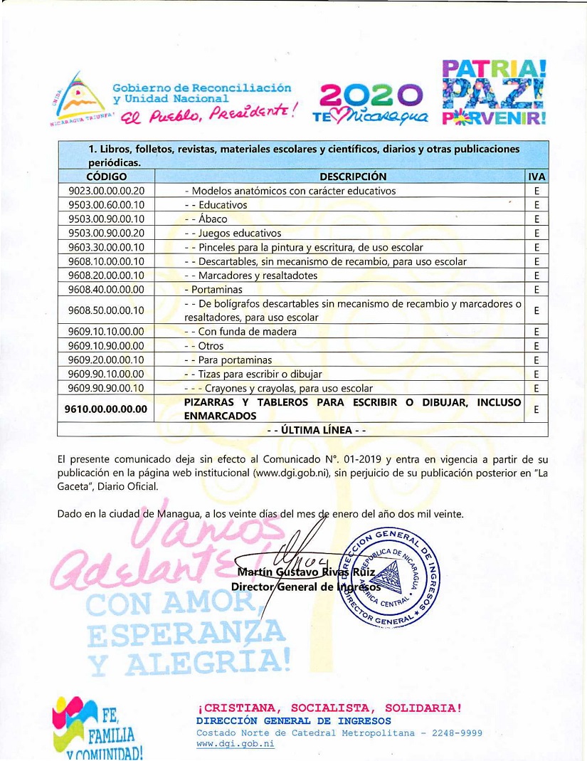 COMUNICADO